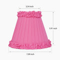 Fuchsia Frilled Fabric Lampshade