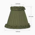 Olive Green Frilled Fabric Lampshade