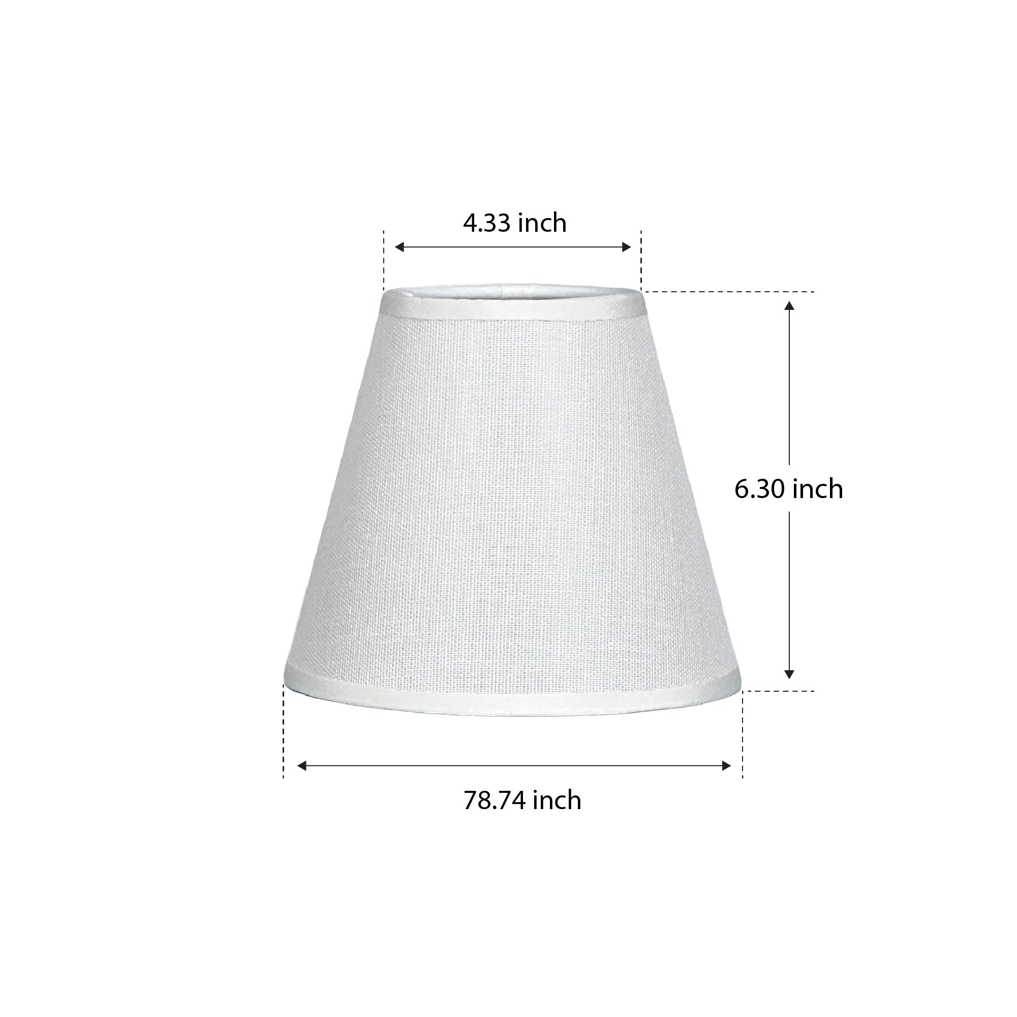 Classic White Linen Lampshade