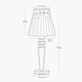 ARTHUR Rechargeable Lamp With 7.1 Vampire Velvet Lampshade
