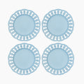 Baby Blue Ceramic Dinner Plates Set of 4