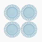 Baby Blue Ceramic Dinner Plates Set of 4