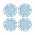 Baby Blue Ceramic Dinner Plates Set of 4