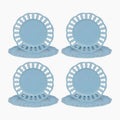 Baby Blue Dinner and Salad Plates Set for 4