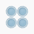 Baby Blue Ceramic Salad Plates Set of 4