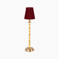 NATURAL BAMBOO Rechargeable Lamp With Vampire Velvet Lampshade (5.5")