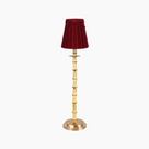 NATURAL BAMBOO Rechargeable Lamp With Vampire Velvet Lampshade (5.5")