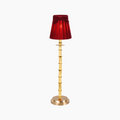 NATURAL BAMBOO Rechargeable Lamp With Vampire Velvet Lampshade (5.5")