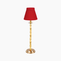 NATURAL BAMBOO Rechargeable Lamp With Marilyn Velvet Lampshade (7.1")