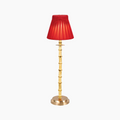 NATURAL BAMBOO Rechargeable Lamp With Marilyn Velvet Lampshade (7.1")