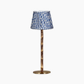 BAMBOOTIC Rechargeable Lamp with Verdant Willow Artisan Silk Lampshade