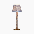 BAMBOOTIC Rechargeable Lamp with Verdant Willow Artisan Silk Lampshade