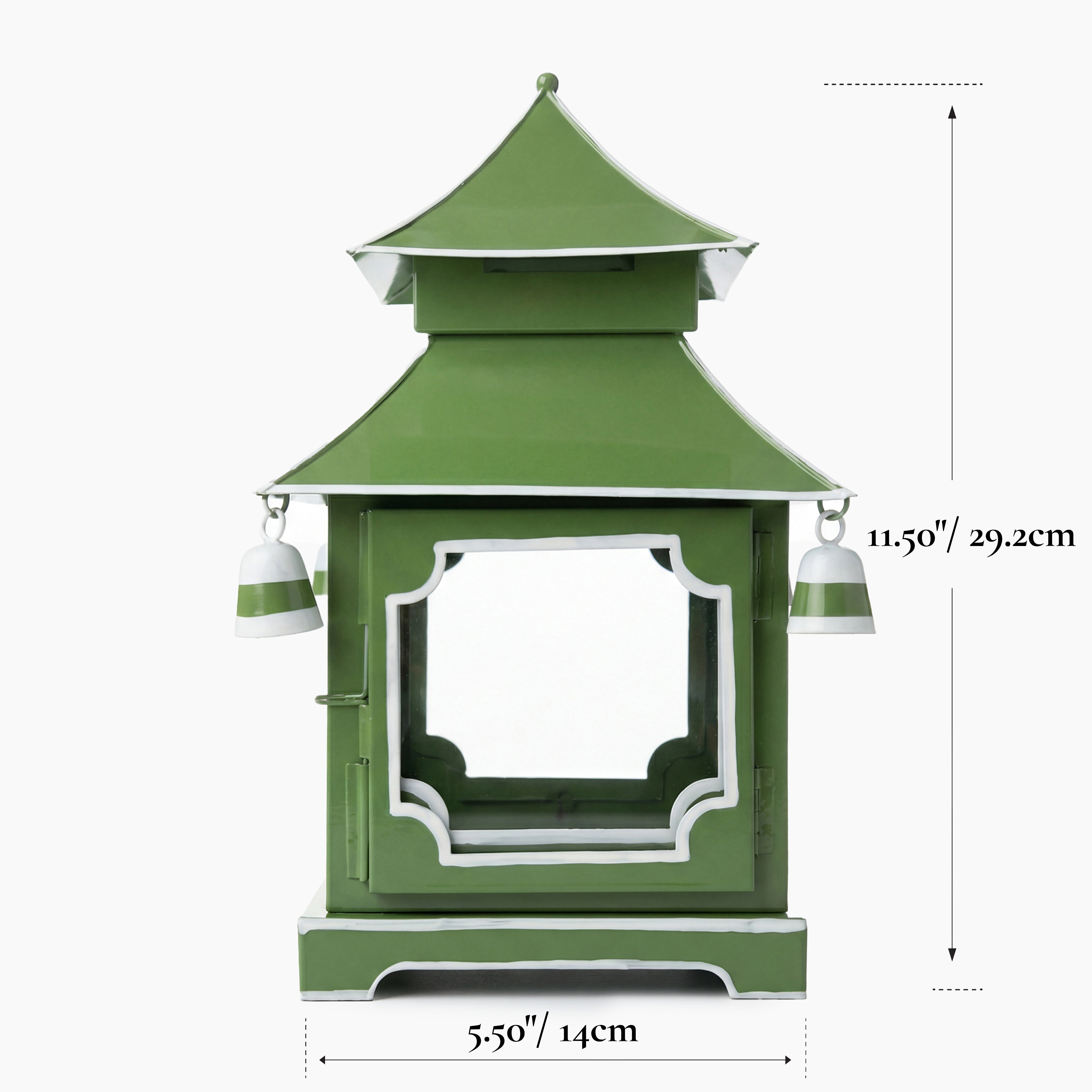CHINOISERIE Green Pagoda Lantern