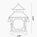 CHINOISERIE Ivory Pagoda Lantern 11.5" Set of 2