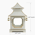 CHINOISERIE Ivory Pagoda Lantern Set of 2