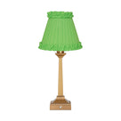EIFFEL Rechargeable Lamp with Lime Green Frilled Fabric Lampshade