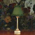 Olive Green Frilled Fabric Lampshade