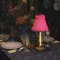 Fuchsia Frilled Fabric Lampshade