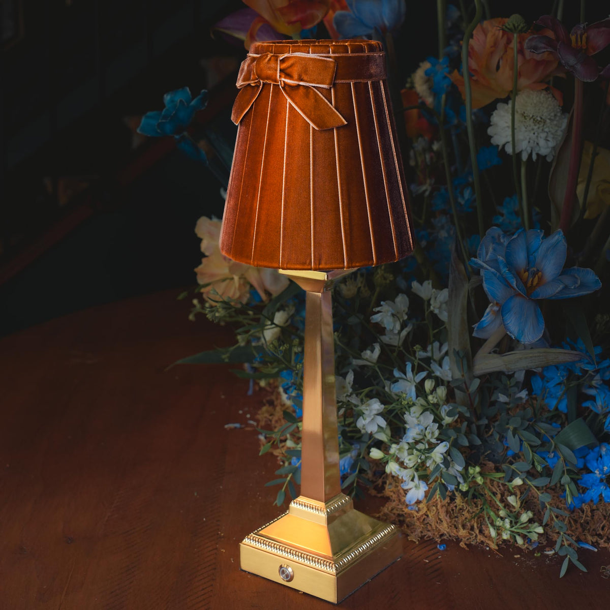 Burnt Orange Velvet 5.5" Lampshade