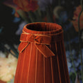 EIFFEL Rechargeable Lamp with 5.5" Burnt Orange Velvet Lampshade