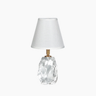 CINDERELLA RECHARGEABLE LAMP WITH CLASSIC WHITE LINEN LAMPSHADE