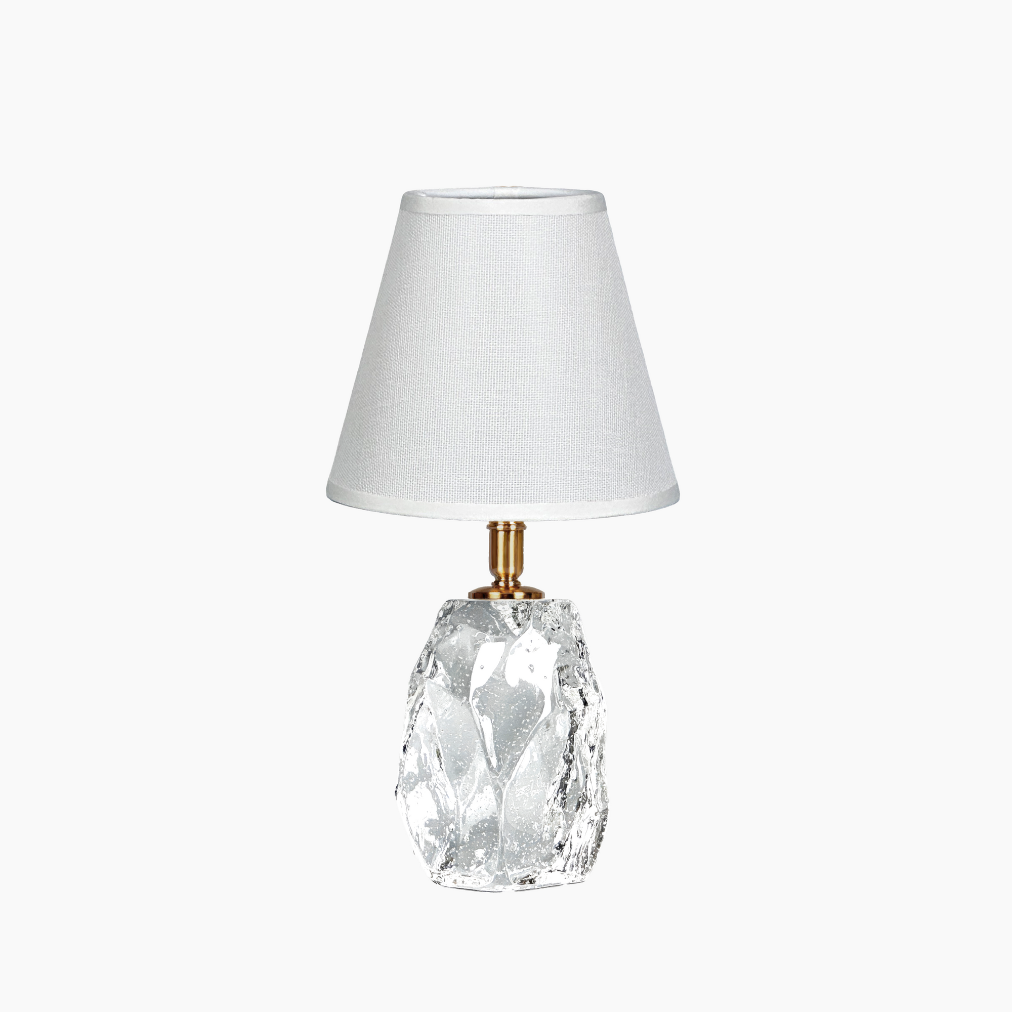 CINDERELLA RECHARGEABLE LAMP WITH CLASSIC WHITE LINEN LAMPSHADE