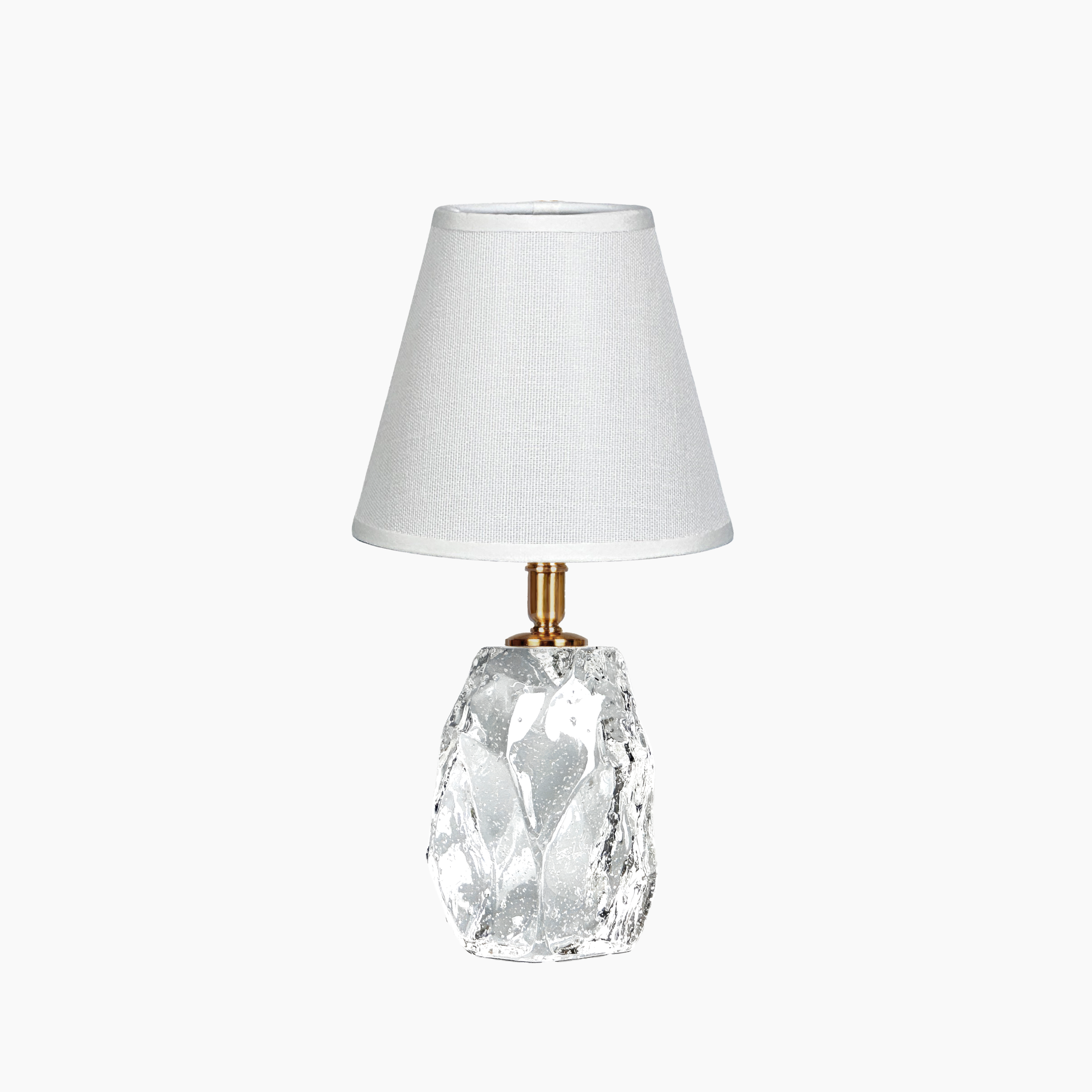 CINDERELLA RECHARGEABLE LAMP WITH CLASSIC WHITE LINEN LAMPSHADE