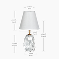 CINDERELLA RECHARGEABLE LAMP WITH CLASSIC WHITE LINEN LAMPSHADE