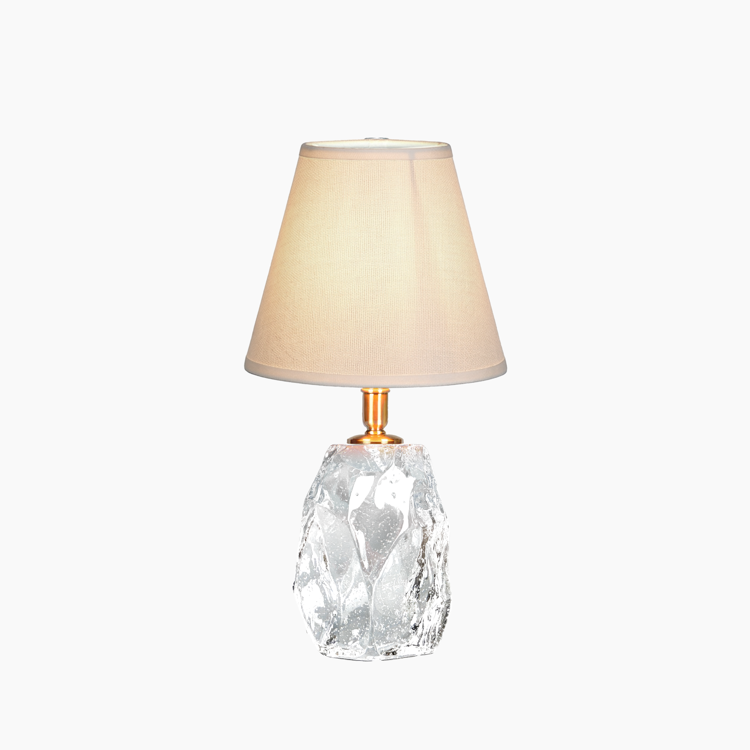 CINDERELLA RECHARGEABLE LAMP WITH CLASSIC WHITE LINEN LAMPSHADE