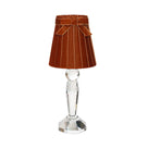 MERLIN Crystal Rechargeable Lamp With 5.5" Burnt Orange Velvet Lampshade