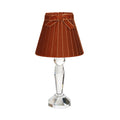 MERLIN Crystal Rechargeable Lamp With 7.1" Burnt Orange Velvet Lampshade