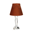 MERLIN Crystal Rechargeable Lamp With 7.1" Burnt Orange Velvet Lampshade