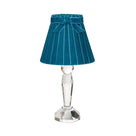 MERLIN Crystal Rechargeable Lamp with 7.1" Teal Velvet Lampshade