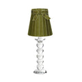 LANCELOT RECHARGEABLE LAMP WITH OLIVE GREEN VELVET LAMPSHADE (14CM)