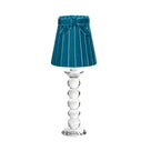 LANCELOT Rechargeable Lamp with 5.5" Teal Velvet Lampshade