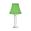 LANCELOT RECHARGEABLE LAMP WITH LIME GREEN FRILLED FABRIC LAMPSHADE