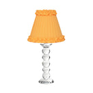 LANCELOT Rechargeable Lamp with Marigold Frilled Fabric Lampshade