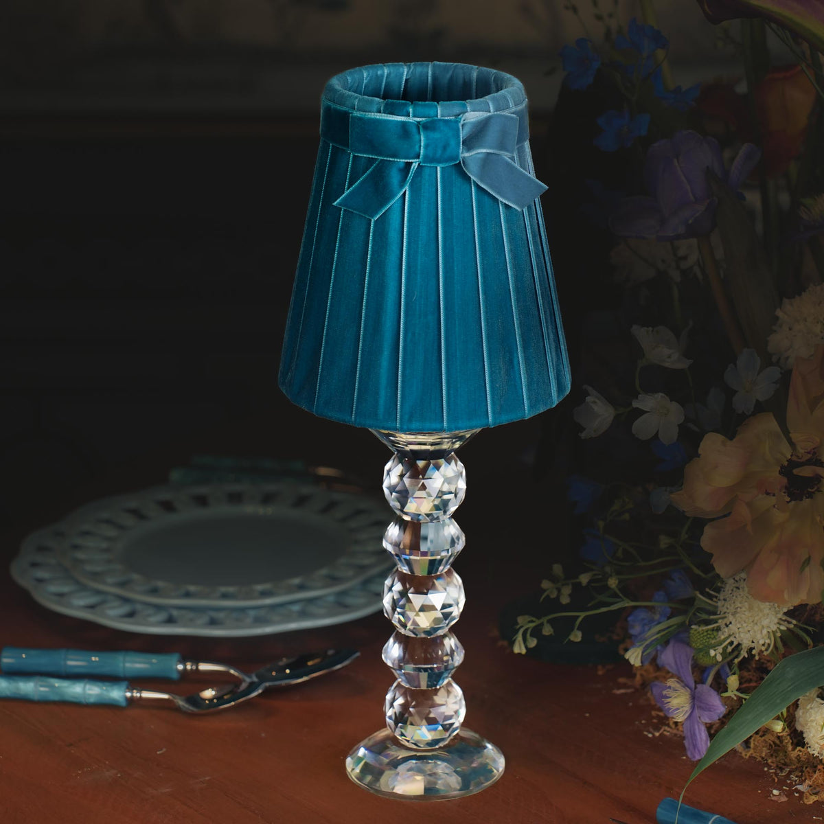 Teal Velvet 5.5"Lampshade