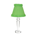 ARTHUR RECHARGEABLE LAMP WITH LIME GREEN FRILLED FABRIC LAMPSHADE