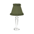 ARTHUR RECHARGEABLE LAMP WITH OLIVE GREEN FRILLED FABRIC LAMPSHADE