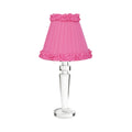 ARTHUR RECHARGEABLE LAMP WITH FUCHSIA FRILLED FABRIC LAMPSHADE
