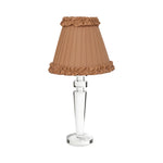 ARTHUR Rechargeable Lamp with Camel Frilled Fabric Lampshade