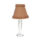 ARTHUR Rechargeable Lamp with Camel Frilled Fabric Lampshade