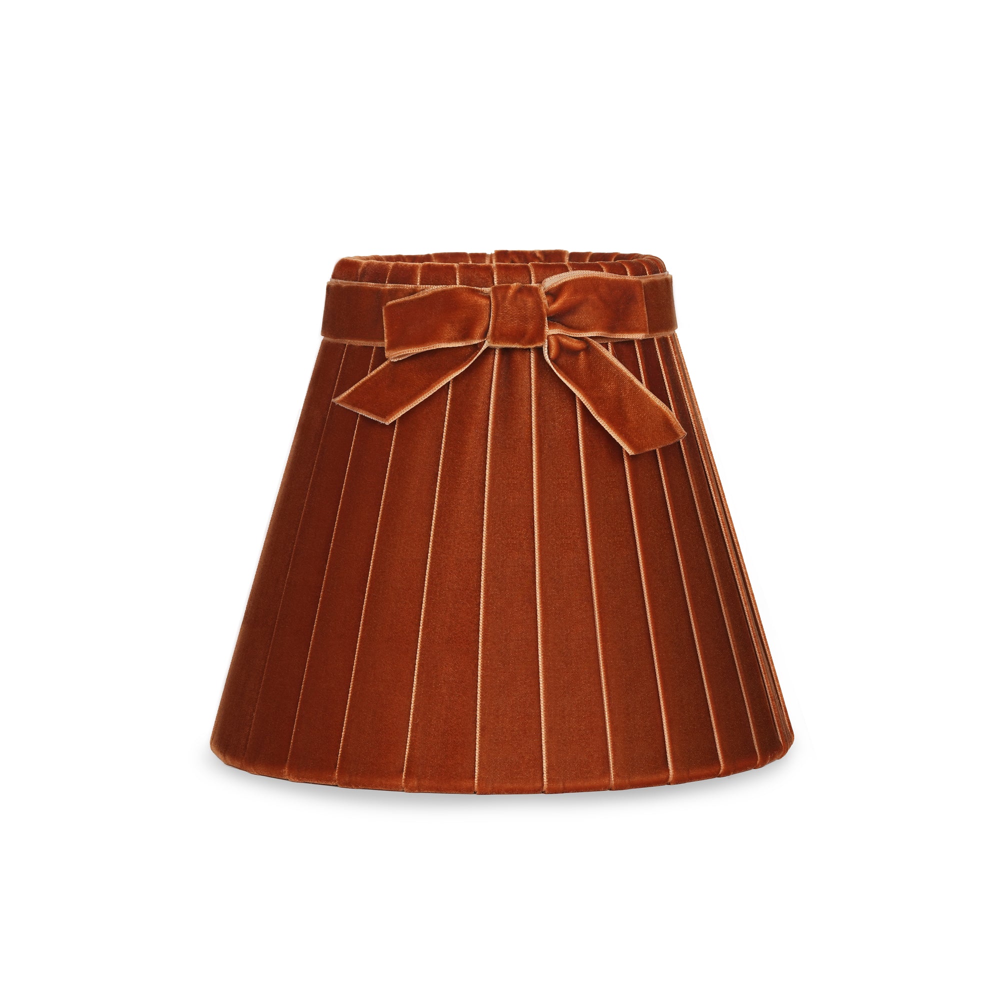 Burnt Orange Velvet 18cm Lampshad