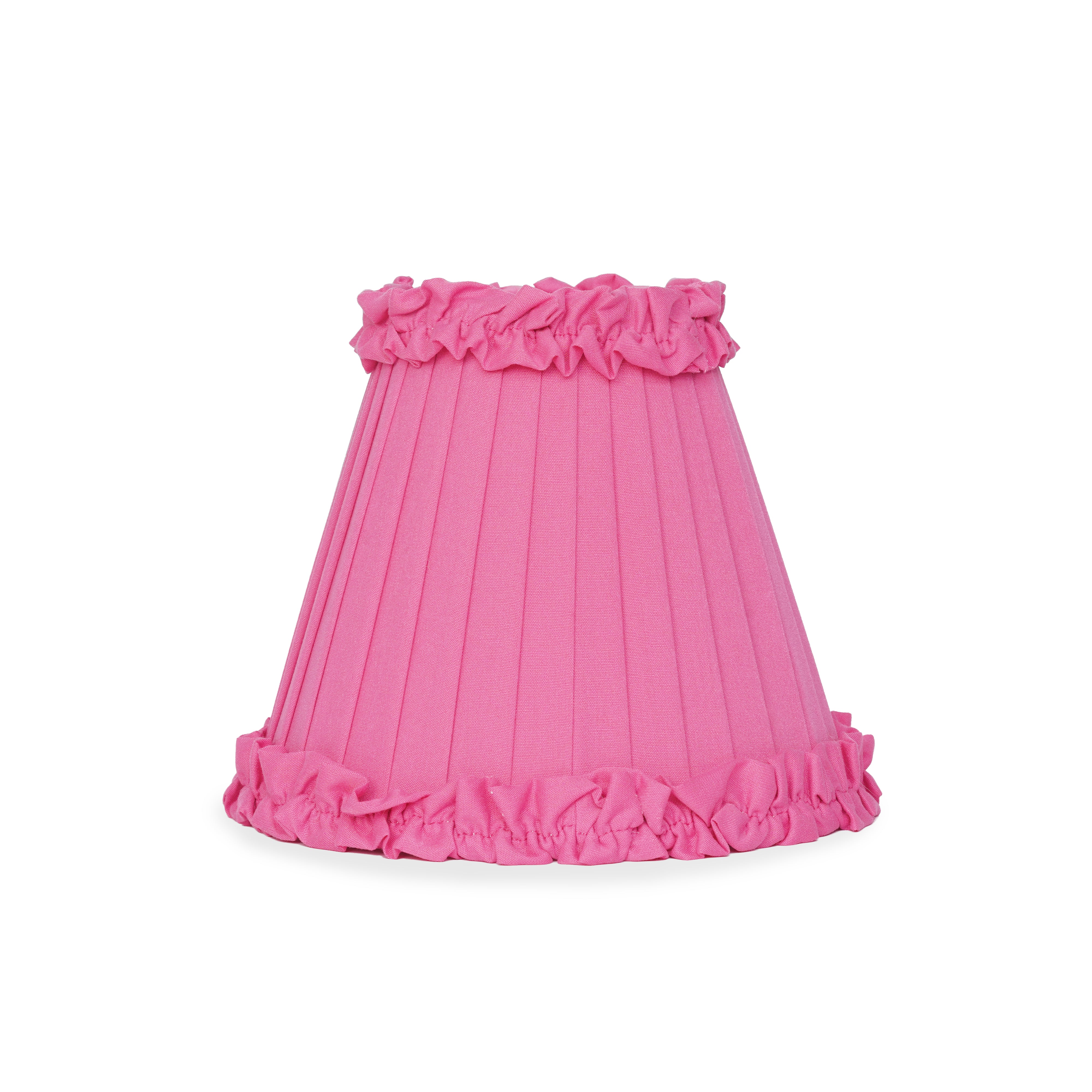 Fuchsia Frilled Fabric Lampshade