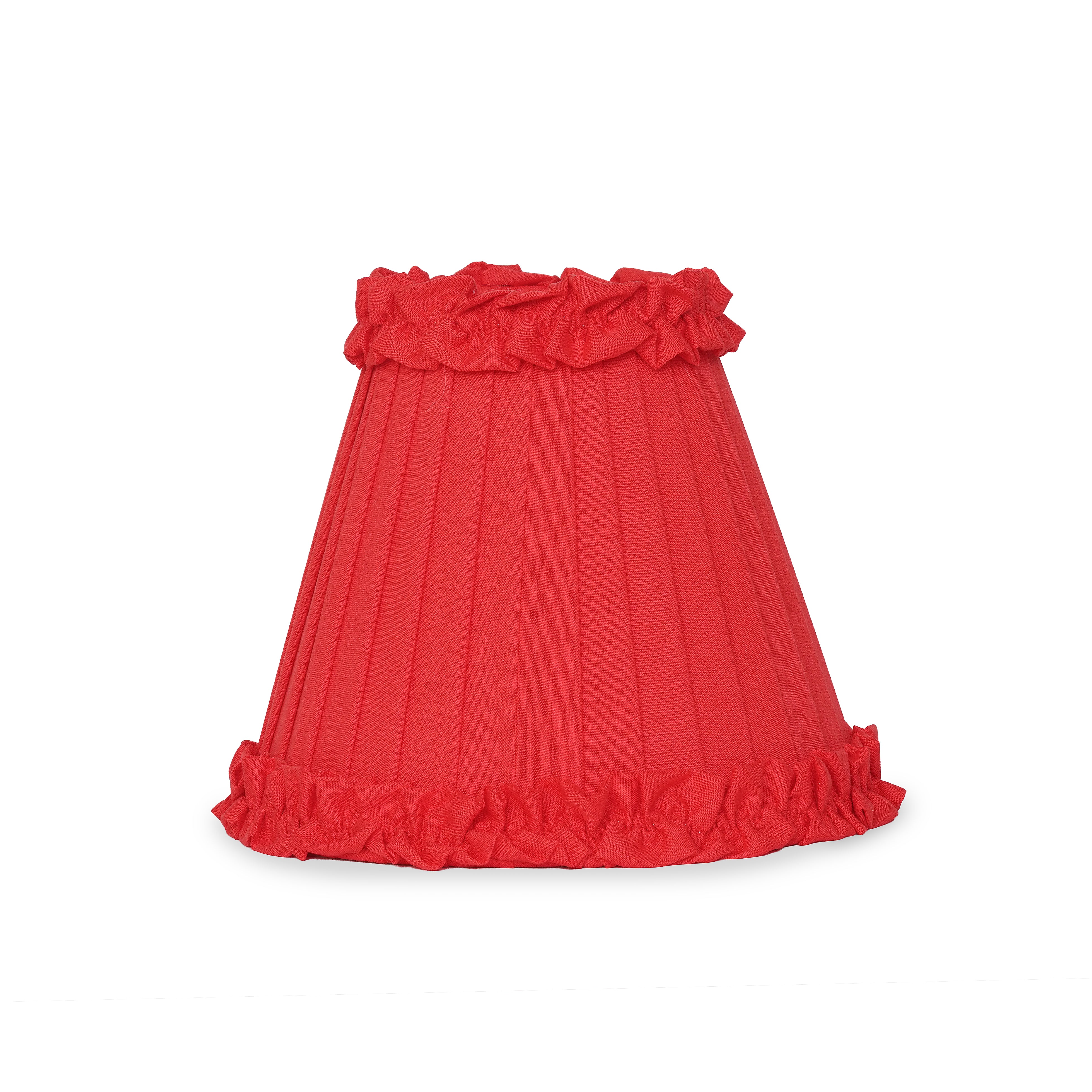 Red Brick Frilled Fabric Lampshade