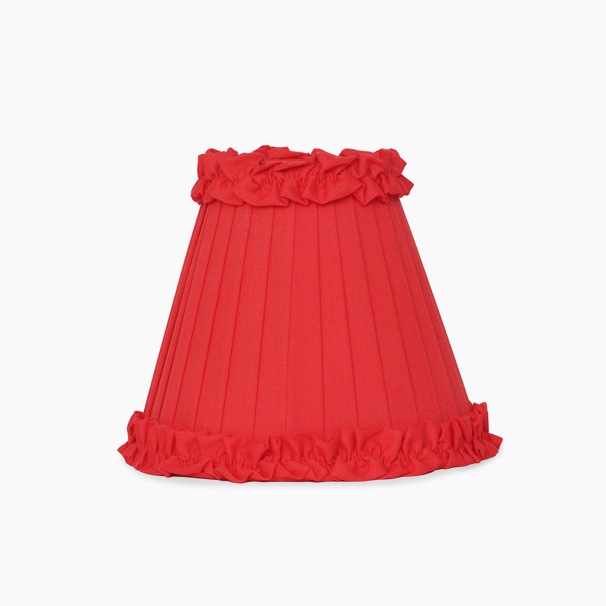 Red Brick Frilled Fabric Lampshade