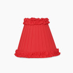 Red Brick Frilled Fabric Lampshade