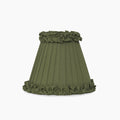 Olive Green Frilled Fabric Lampshade