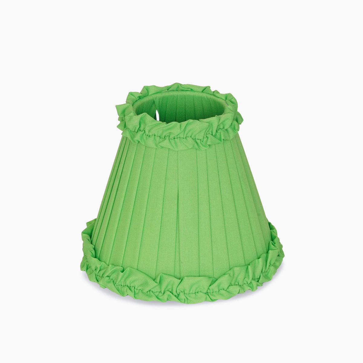 Lime Green Frilled Fabric Lampshade